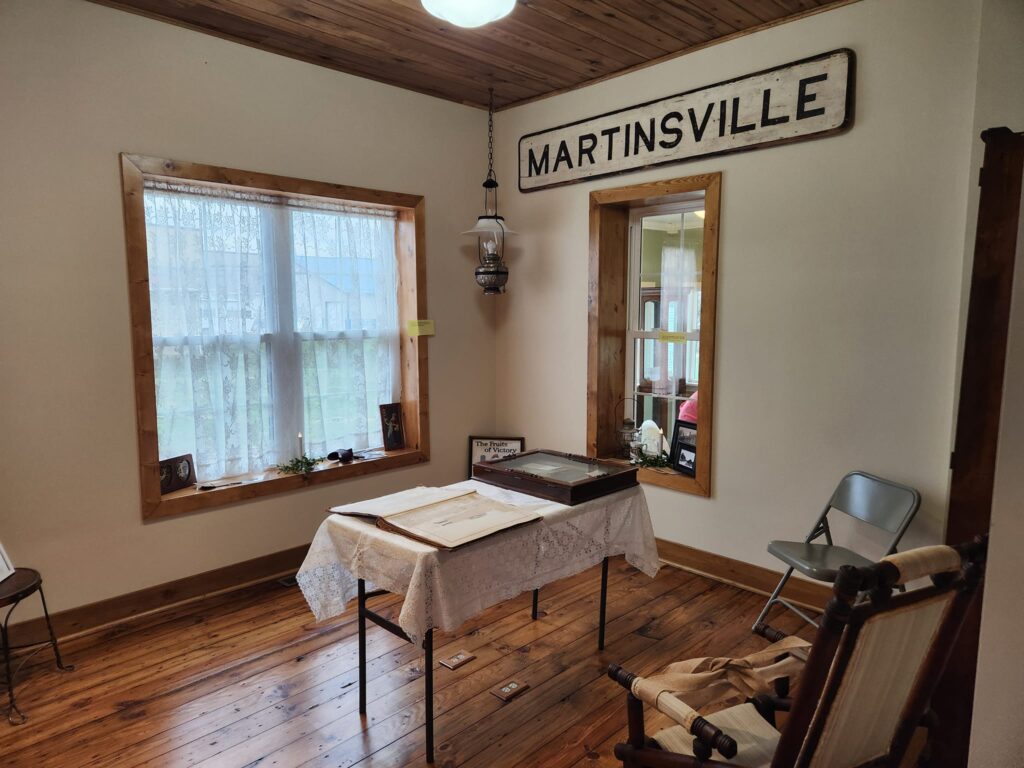 The museum features many historical documents and items.