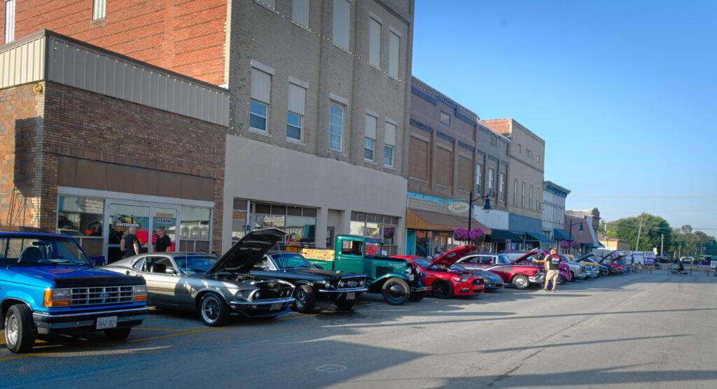 Photo: A line of cars parked on the north side of Cumberland Street during Chill at the Ville - Car Cruise-In.